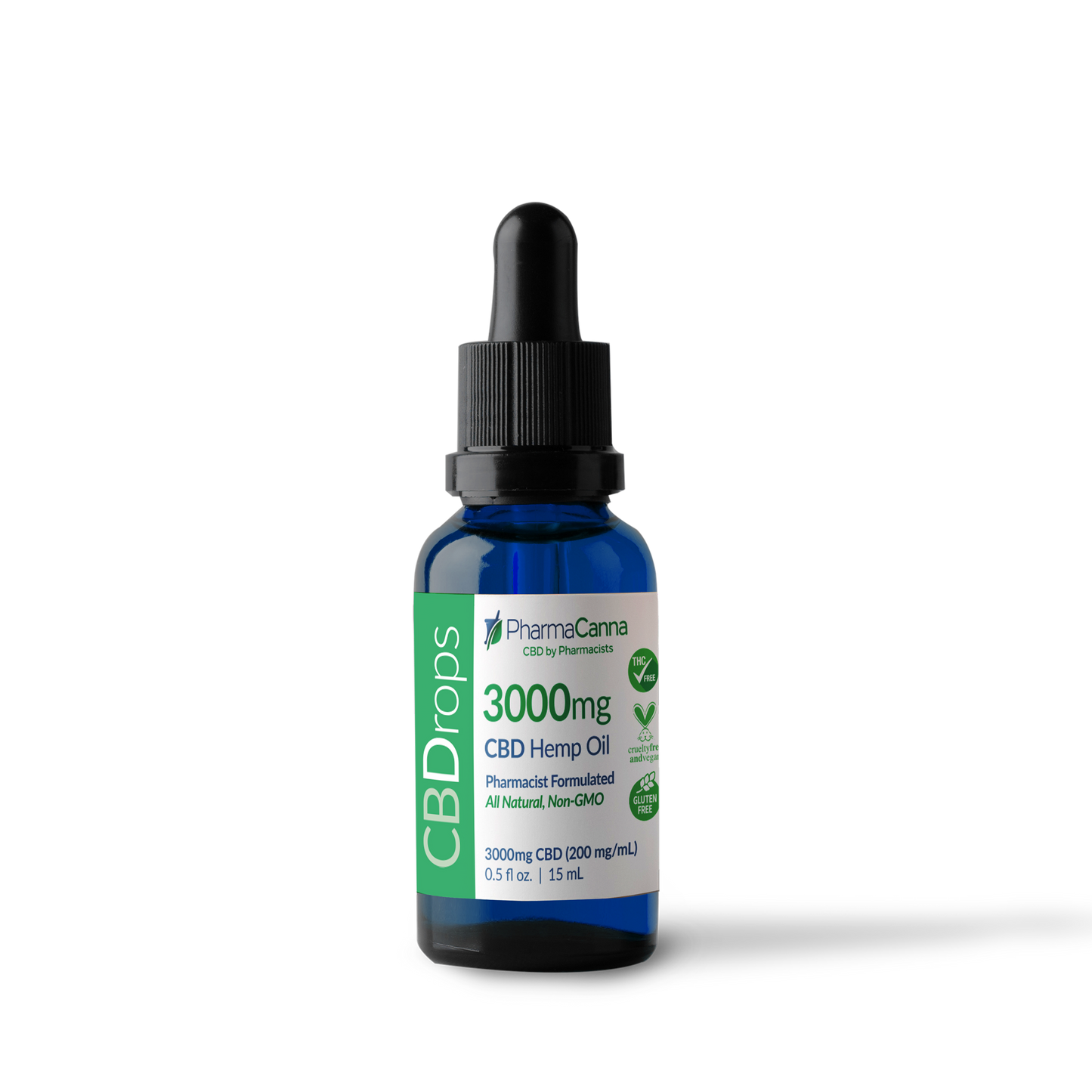 CBDrops 3000mg All Natural THC Free CBD Hemp Oil